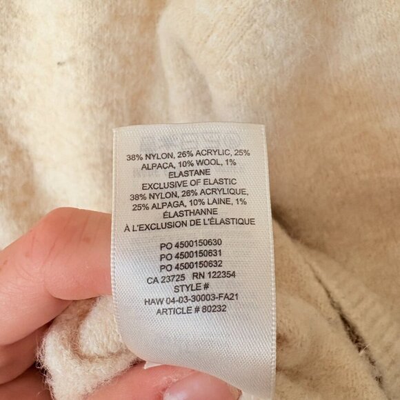 Aritzia Wilfred Bilbao Oversized Wool Cardigan Sweater Cream Size 2 Medium - Picture 6 of 6